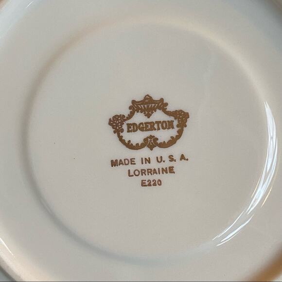 Pickard China Edgerton LORRAINE (2) Cup & Saucer Sets USA Made RARE, VINTAGE - Picture 7 of 7